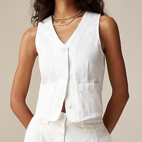 NWT J. Crew Patch-pocket Chino Vest - Picture 5 of 8